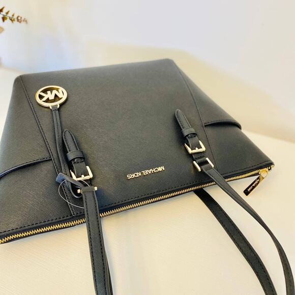 Michael Kors Charlotte Top Zip Tote shoulder bag black - Picture 6 of 10